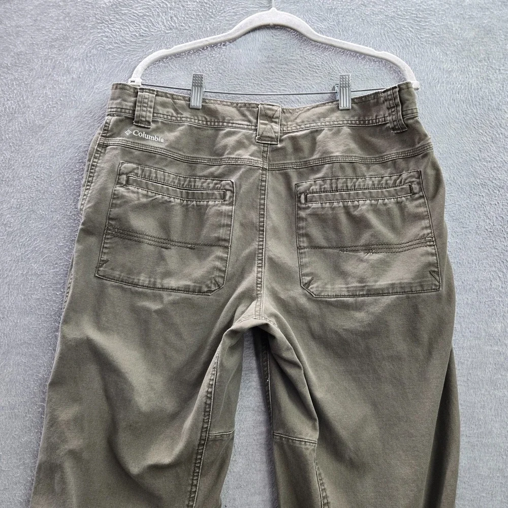 Columbia Men Pants 36x32 Brown Chino Griphoist Omni Shade Pockets Mid Rise Adult